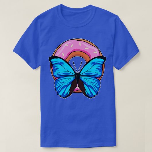 ドーナツ付き蝶 Tシャツ (デザイン正面)