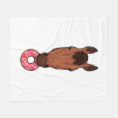 ドーナツ付き馬 フリースブランケット (正面(横))