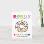 ドーナツ何をすべきか先生ギフトカードホルダー 招待状 (正面)