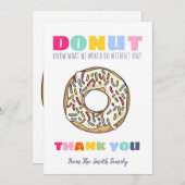ドーナツ何をすべきか先生ギフトカードホルダー 招待状 (正面/裏面)