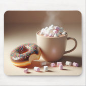 ドーナツ入りホットココア マウスパッド (正面)