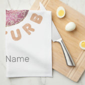 ドーナツ冷やしとスナック甘おもしろいい歯を邪魔 キッチンタオル (四つ折り)