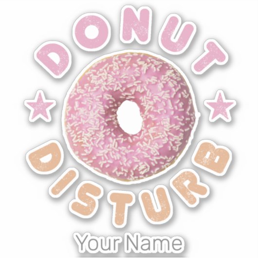 ドーナツ冷やしとスナック甘おもしろいい歯を邪魔 シール (正面)