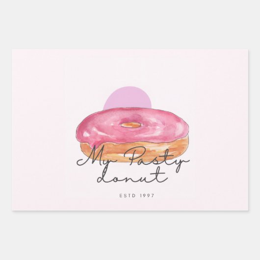 ドーナツ包装紙 ラッピングペーパーシート (正面)