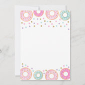 ドーナツ及びおむつベビーシャワー招待状 招待状 (裏面)