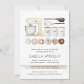 ドーナツ台所用品ボホブライダルシャワー 招待状 (正面)