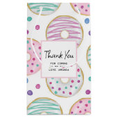 ドーナツ型かわいいカラフルありがとう スモールペーパーバッグ (裏面)