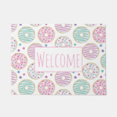 ドーナツ型かわいいカラフル歓迎 ドアマット (正面)