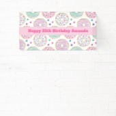 ドーナツ型かわいいカラフル誕生日バナー 横断幕 (インサイチュ)