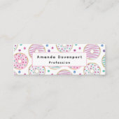 ドーナツ型かわいいカラフル スキニー名刺 (正面)