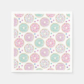 ドーナツ型かわいいカラフル スタンダードカクテルナプキン (正面)