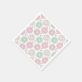 ドーナツ型かわいいカラフル スタンダードカクテルナプキン (角)