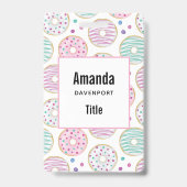 ドーナツ型かわいいカラフル バッジ (裏面)