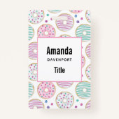 ドーナツ型かわいいカラフル バッジ (裏面)