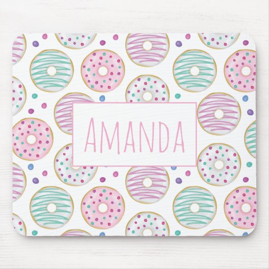 ドーナツ型かわいいカラフル マウスパッド (正面)