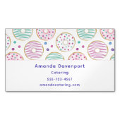 ドーナツ型かわいいカラフル マグネット名刺 (正面)