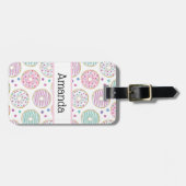 ドーナツ型かわいいカラフル ラゲッジタグ (正面横)