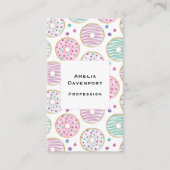 ドーナツ型かわいいカラフル 名刺 (正面)