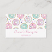 ドーナツ型かわいいカラフル 名刺 (正面)