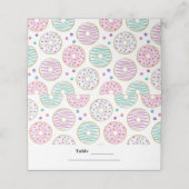 ドーナツ型かわいいテカラフルーブル プレイスカード (外部開封)