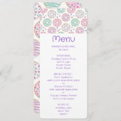 ドーナツ型かわいいメカラフルニュー 招待状 (正面/裏面)