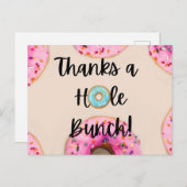 ドーナツ型のサンキューカード ポストカード (正面/裏面)