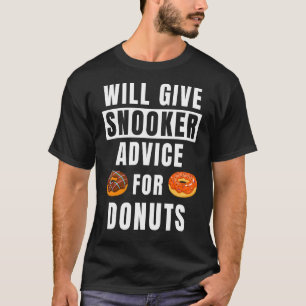 ドーナツ型プールアドバイス選手ビリヤードS用スヌーカー選手 Tシャツ