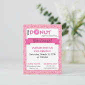 ドーナツ型誕生日マット招待状4.25インチx 5.5インチ 招待状 (スタンド正面)
