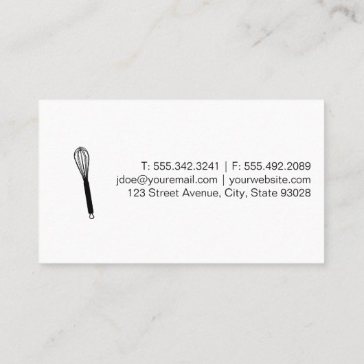 ドーナツ型 | ウィスク | ベイカー 名刺 (裏面)