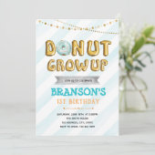 ドーナツ大人男子パーティの招待状 招待状 (スタンド正面)