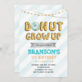 ドーナツ大人男子パーティの招待状 招待状 (正面/裏面)