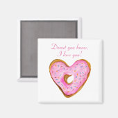 ドーナツ大好きハート マグネット (正面/裏面)