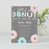 ドーナツ失敗このパーティーの誕生日 招待状 (スタンド正面)