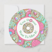 ドーナツ失敗それドーナツ誕生会Invitation2 招待状 (正面)