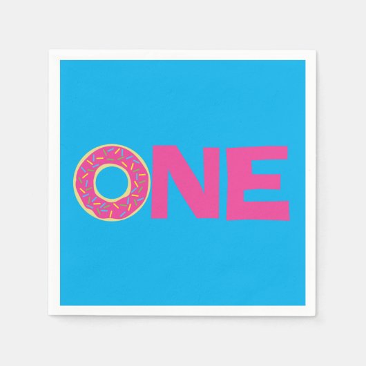 ドーナツ子供の誕生日パーティー スタンダードカクテルナプキン (正面)