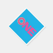 ドーナツ子供の誕生日パーティー スタンダードカクテルナプキン (角)