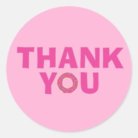 ドーナツ子供の誕生日パーティー ラウンドシール (正面)