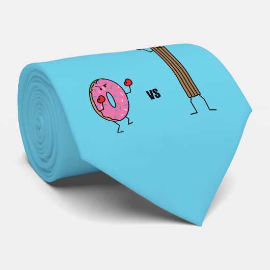 ドーナツ対チャーロのデザート生地の揚げ砂糖vs. ネクタイ (ロール)