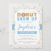 ドーナツ少年を育てる任意の年齢誕生日招待状 招待状 (正面)