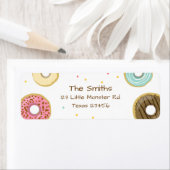 ドーナツ差出人住所ラベルスウィートドーナツガール ラベル (インサイチュ)