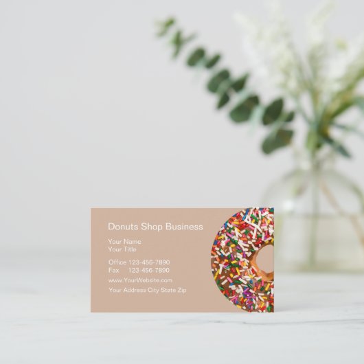 ドーナツ店の名刺 名刺 (スタンド正面)
