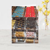 ドーナツ店誕生日カード カード (黄色い花)