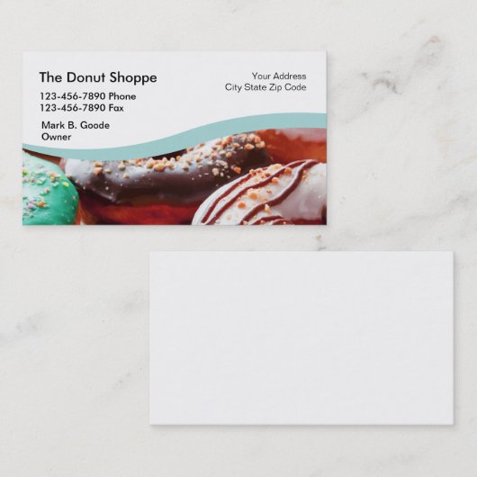 ドーナツ店 名刺 (正面/裏面)