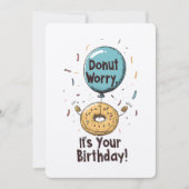 ドーナツ心配お前の誕生日おもしろいミーム 招待状 (正面)