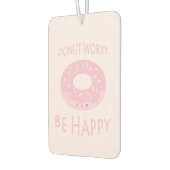 ドーナツ心配かわいいピンクのドーナツの食べ物ユーモア カーエアーフレッシュナー (左)