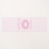 ドーナツ心配かわいいピンクのドーナツの食べ物ユーモア ヨガマット (正面(横))