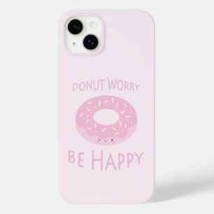 ドーナツ心配かわいいピンクのドーナツの食べ物ユーモア Case-Mate iPhone 14 PLUSケース