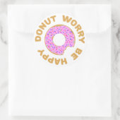 ドーナツ心配して幸せになる ラウンドシール (バッグ)