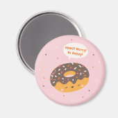 ドーナツ心配して幸せ！かわいいドーナツで マグネット (正面/裏面)