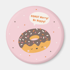 ドーナツ心配して幸せ！かわいいドーナツで マグネット